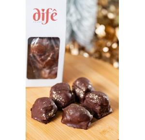 Trufas de chocotone com brigadeiro gourmet